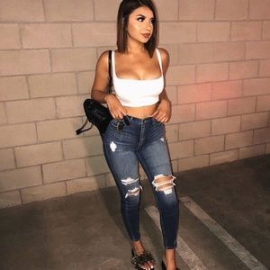 Ootdfash White Crop Top